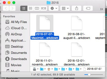 Showing right click Reveal in Finder option
